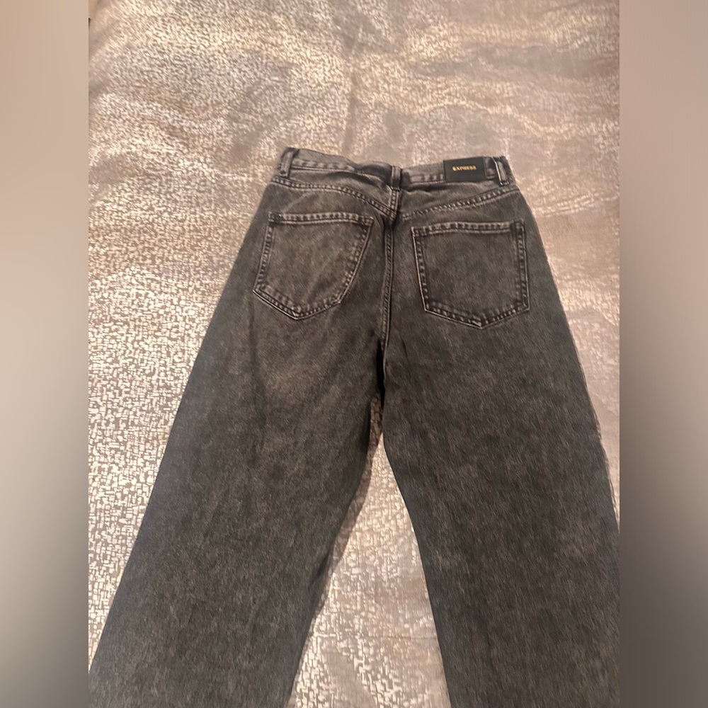 Express wide leg crop denim